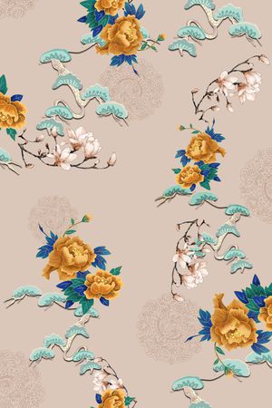 花卉印花花型图片