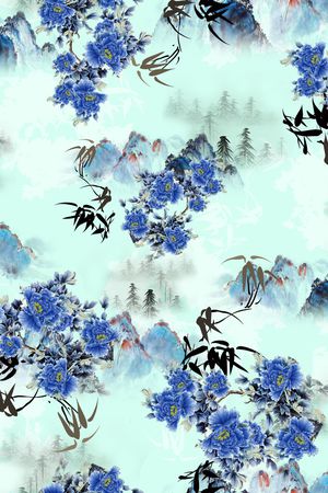 花卉印花花型图片