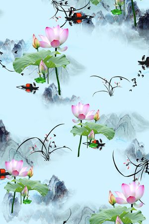 花卉印花花型图片