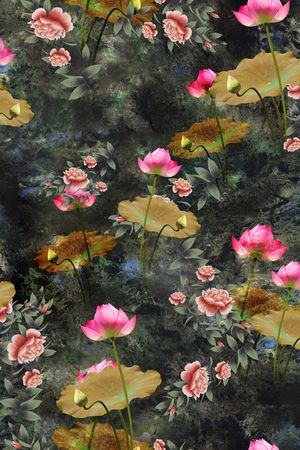 花卉印花花型图片