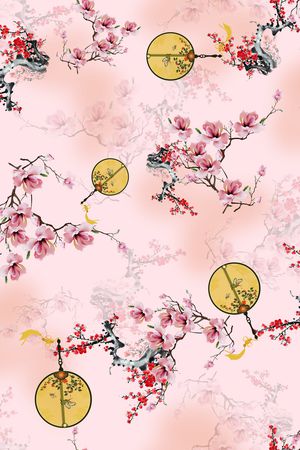花卉印花花型图片