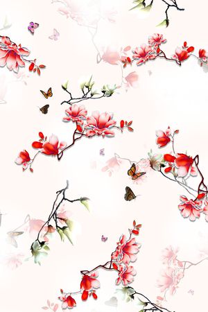 花卉印花花型图片