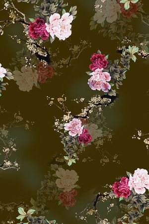 花卉印花花型图片