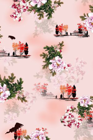 花卉印花花型图片
