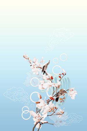 中国风旗袍印花花型图片
