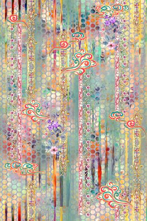 渐变印花花型图片