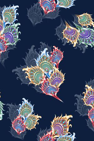 中老年秋冬装印花花型图片