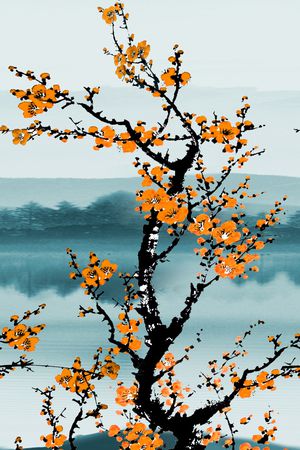梅花印花花型图片