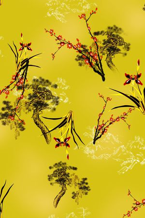 花卉印花花型图片