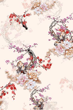 花卉印花花型图片