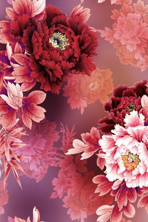 玉兰花印花花型图片