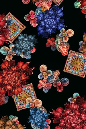 数码花型印花花型图片