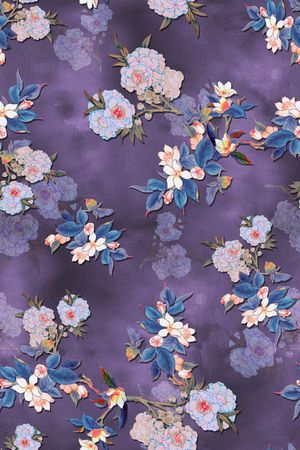 真丝印花花型图片