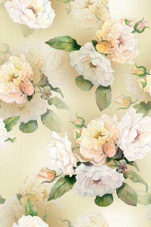 绿植树叶印花花型图片