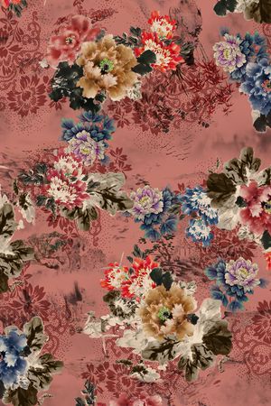 定位花印花花型图片