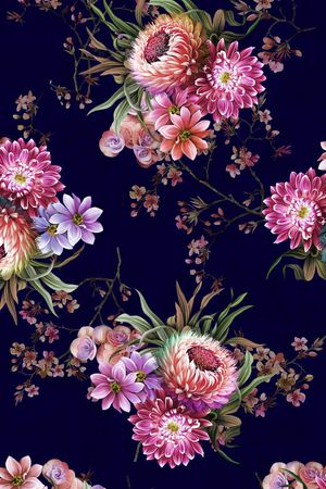 定位花印花花型图片