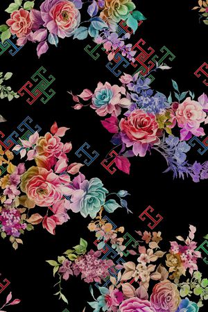 定位花印花花型图片