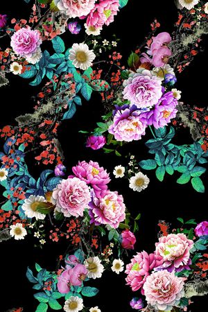 扎染花型印花花型图片