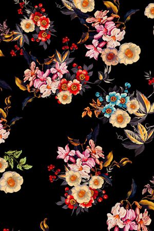 定位花印花花型图片