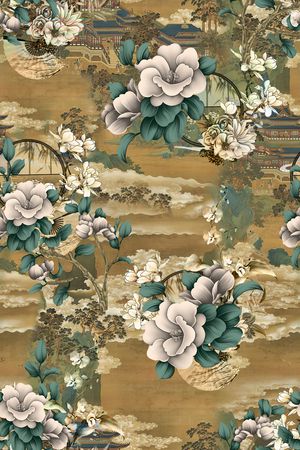 花卉印花花型图片