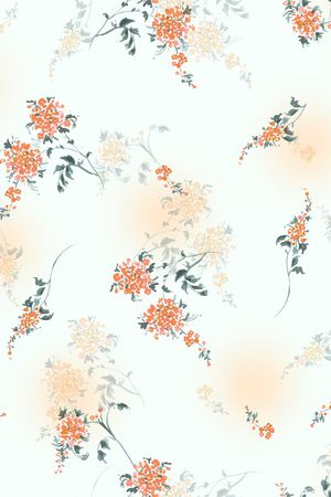 水彩印花花型图片