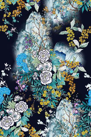 花卉印花花型图片