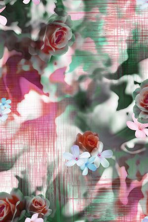 线条印花花型图片