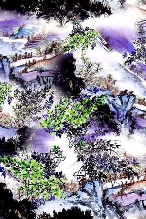 国画印花花型图片