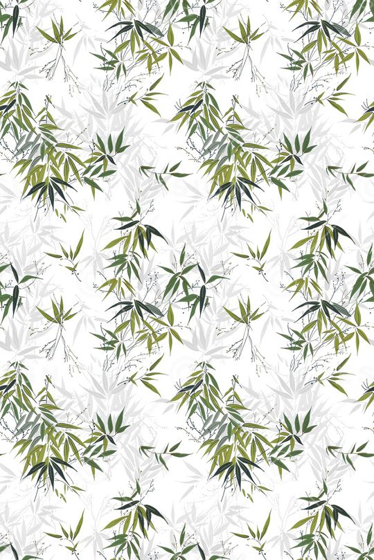 绿植树叶印花花型图片