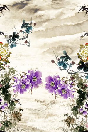 中国风印花花型图片
