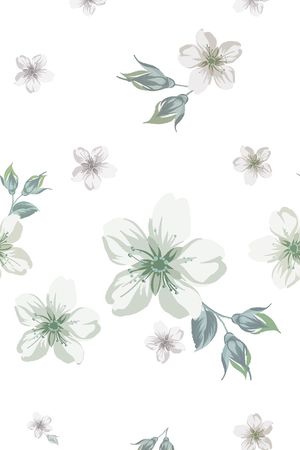 茉莉花印花花型图片