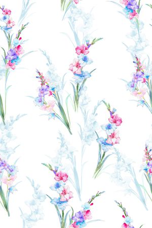 清爽底花卉印花花型图片