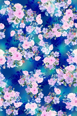 绿植树叶印花花型图片