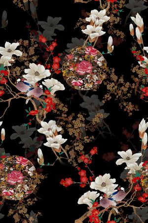 花卉印花花型图片
