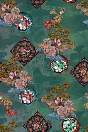 花卉印花花型图片