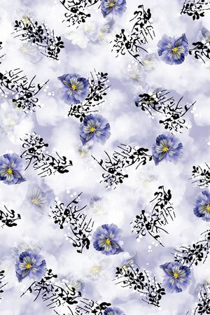 连衣裙印花花型图片