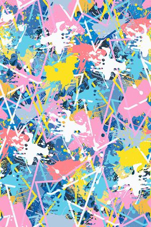 抽象男装印花花型图片