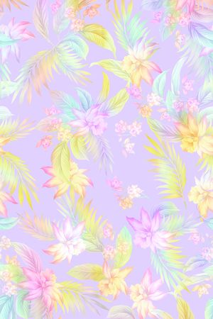 绿植树叶印花花型图片