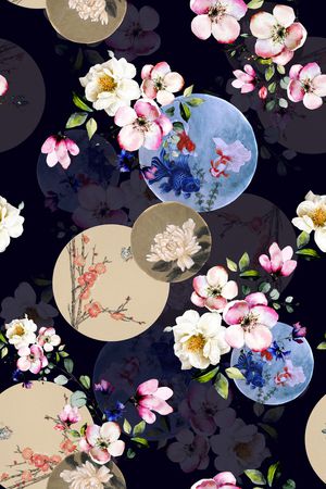 花卉印花花型图片