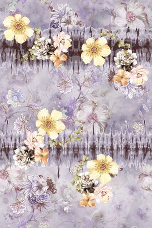 水墨风印花花型图片