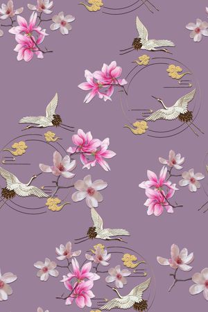 绣花花型印花花型图片