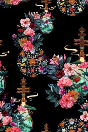 花卉印花花型图片