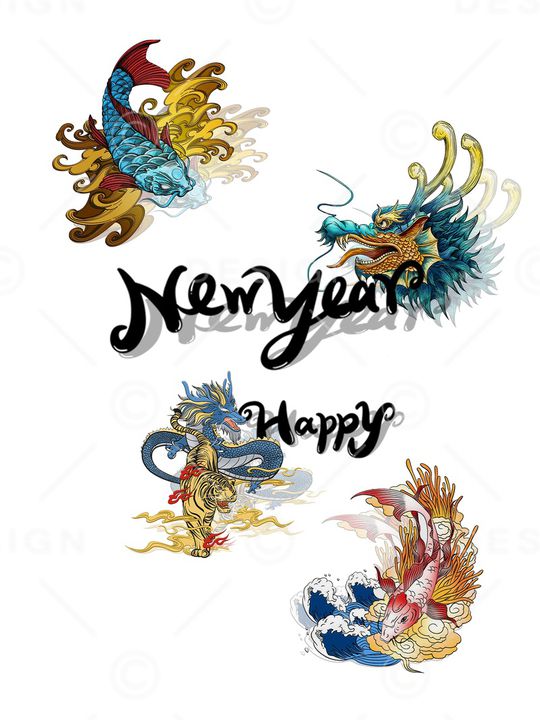 字母印花花型图片