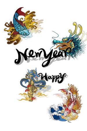 字母印花花型图片