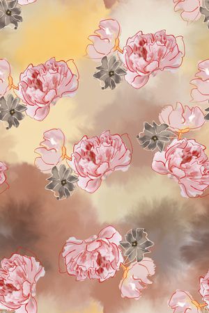 写意印花花型图片