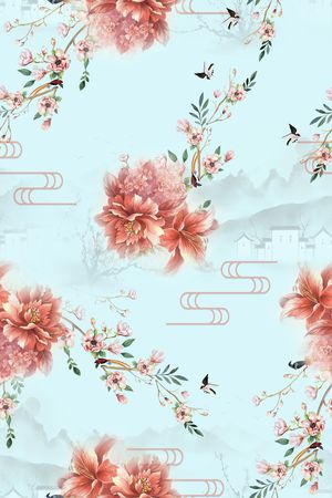 花卉印花花型图片