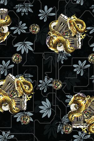 几何印花花型图片