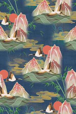 香云纱印花花型图片