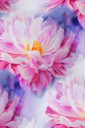 牡丹印花花型图片