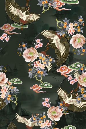 花卉印花花型图片